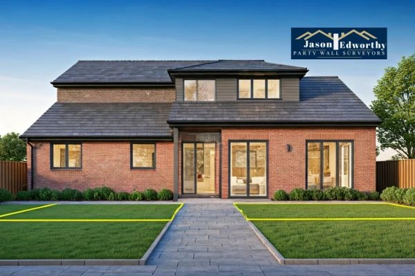 Home extension focusing on boundary line Merton